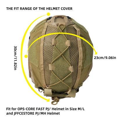 BOOIU Tactical Helmet Cloth with Battery Pouch for Helmet Outdoor Sport Hunting 500D Nylon CS Airsoft Helmet Cover Battery Pack