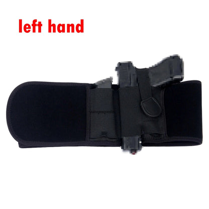 Left / Right Hand Concealed Carry Belly Band Gun Holster for G19, 17, 42, 43, P238, Ruger LCP