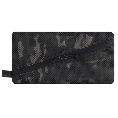 Compact Camouflage Mesh Storage Pouch, Quick-Dry Breathable Utility Bag for Outdoor Camping, Hiking & EDC Use (6 X 12 in)