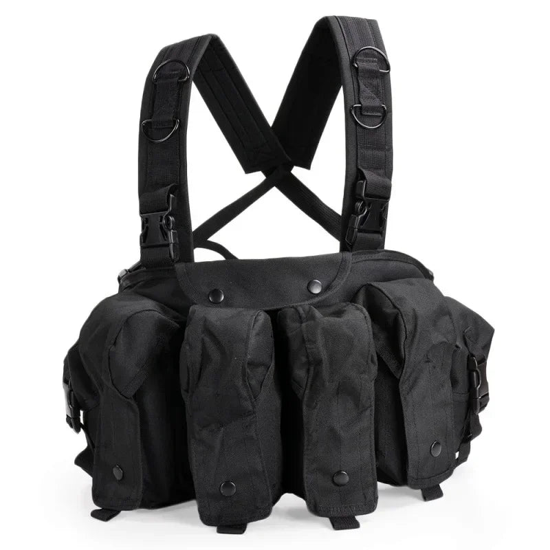 Hunting Vest CAK Chest Rig AK47 Molle Magazine Carrier Pouch M4 AR 7.62/5.56 Tactical Quick-Detach Waist Bag Outdoor Training