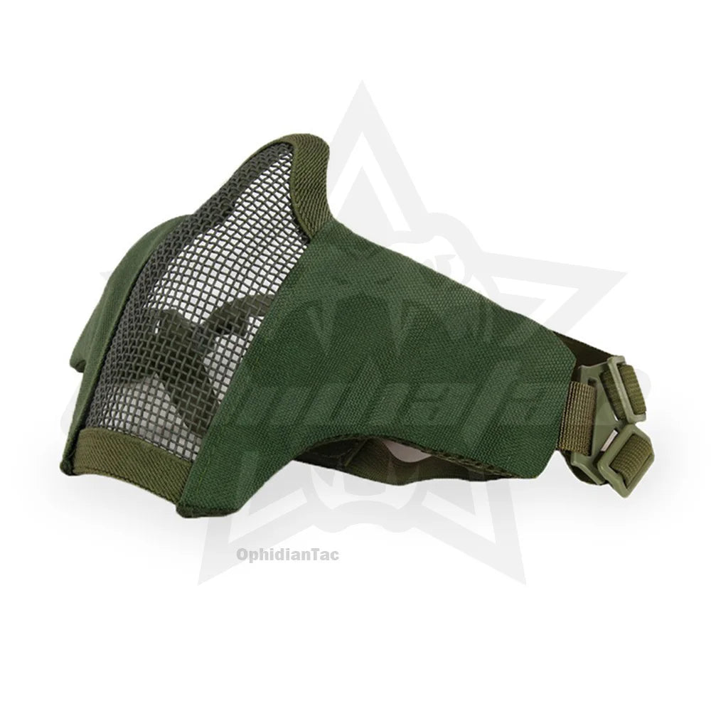 Outdoor cycling mask carbon steel mesh breathable half face mask CS field protection mask