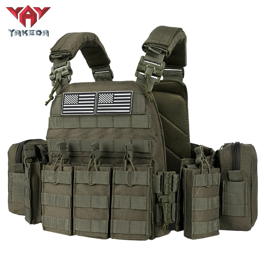 YAKEDA Shoulder and Waist Quick Release Hunting Adventure Vest Expandable System Wear-Resistant and Tear Resistant Material