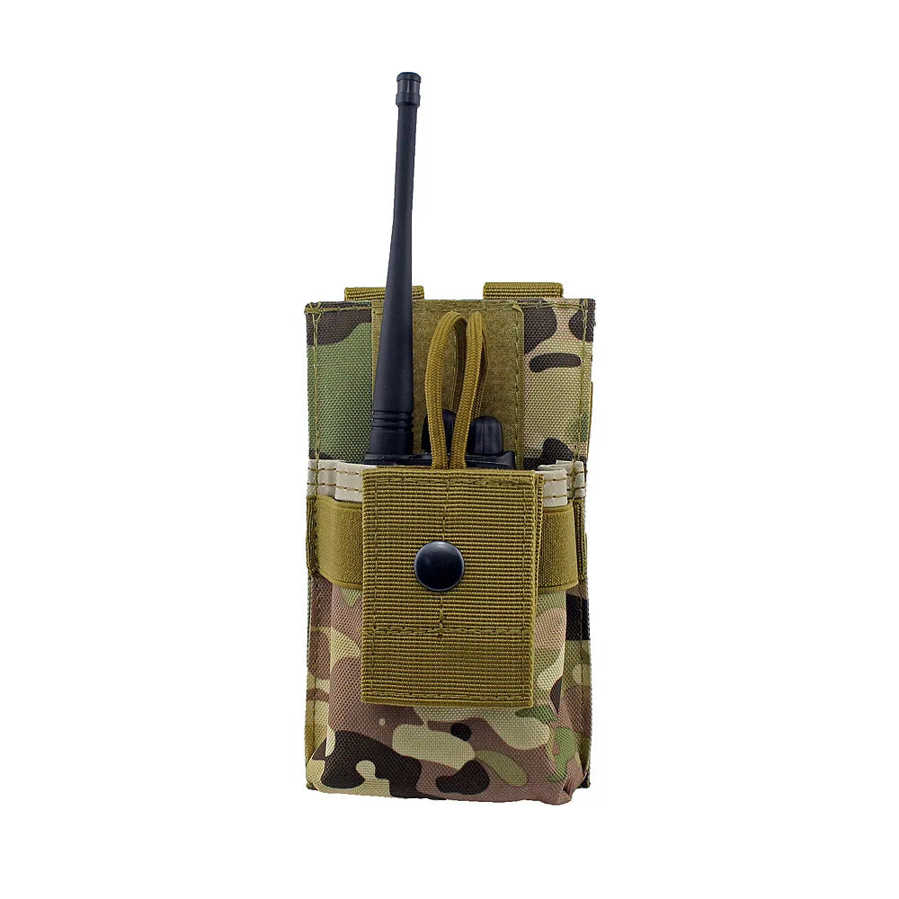 1000D Tactical Radio Pouch Walkie Talkie Holster Phone Holder Hunting Waist Belt Pack EDC Bag Molle Magazine Pouches