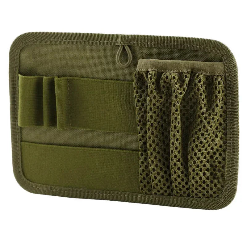 Outdoor EDC Mesh Pouch with Velcro Back Panel, Tactical Mounting Plate for Vest & Backpack Expansion
