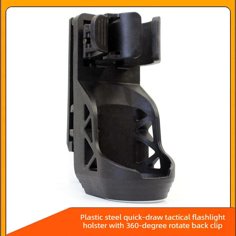 Tactical Flashlight Holster with Lever Side Lock System 360° Rotating Plastic Torch Set General Torch Set  Quick Unplug Set