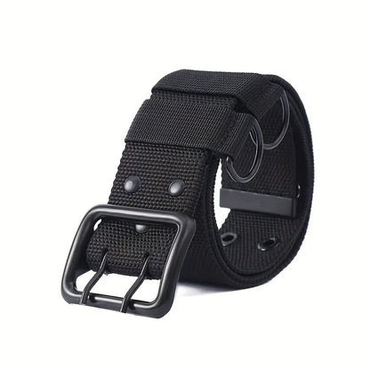 New Wide Double - Layer Canvas Tactical Belt for Men | Outdoor & Casual | All - Size Available | Heavy - Duty for Big and Tall