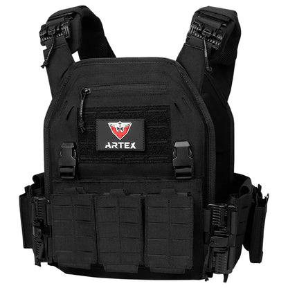 Tactical Vest Paintball Plate Holder 1000D Fabric Quick Releaseable Plate Carrier Laser Cut Platewith Triple Magazine Pouch ﻿