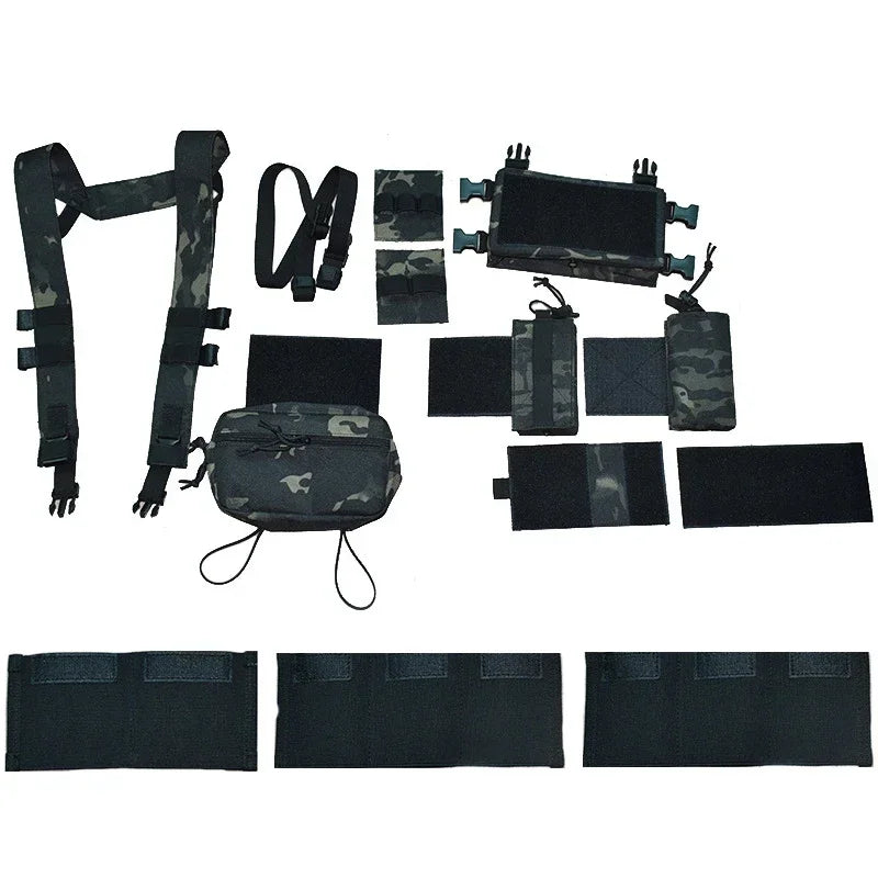 MK3 Mini Tactical Chest Rig Spiritus Airsoft Hunting Vest Ranger Combat Paintball Vest w/ 5.56 7.62 Magazine Pouch Accessories