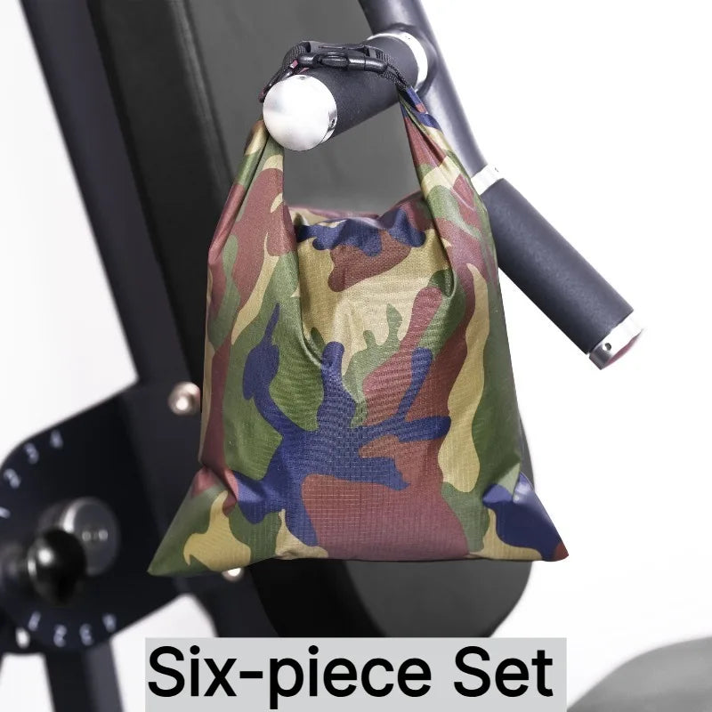 6Pcs Camouflage Waterproof Dry Bag Set Roll Top Storage Sack IPX3 Water Resistant Camping Hiking Outdoor Travel Gear Organizer