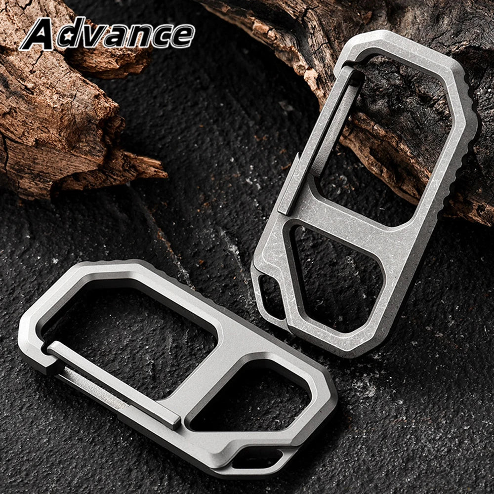 Titanium Alloy Simple Keychain Multi Functional Buckle EDC Outdoor Tool Keyring