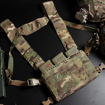 Tactical MK5 Chest Rig Laser Cutting Molle SS Micro Fight Chassis Placard 5.56 Triple Magazine Pouch Vest Plate Carrier