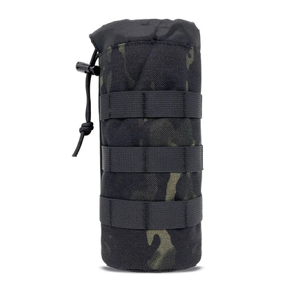 Tactical Molle Water Bottle Bag Outdoor Camo Hunting Camping Hiking Drawstring Holder Multifunction Bottle Storage Pouch Pocket