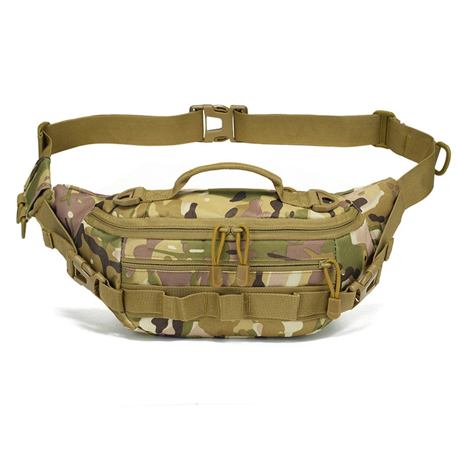 Outdoor storage waist bag, portable waist and shoulder dual-use multifunctional expansion bag, hiking and cycling bag
