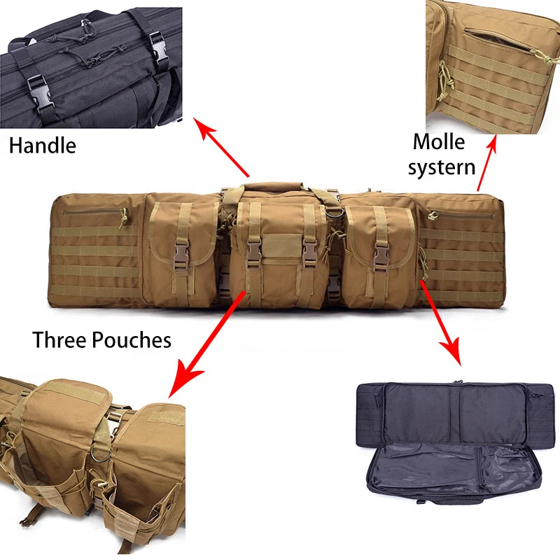 Tactical Training Air Gun Backpack Heavy Long Gun Packaging Multiple Sizes - 93cm 115cm 142cm Hunting Bag for Sports & Outdoors