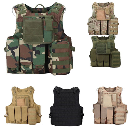 Tactical Vest CS Game Airsoft Assault Molle Vest Equipment Outdoor Clothing Hunting Camouflage Vest Combat Security Waistcoat