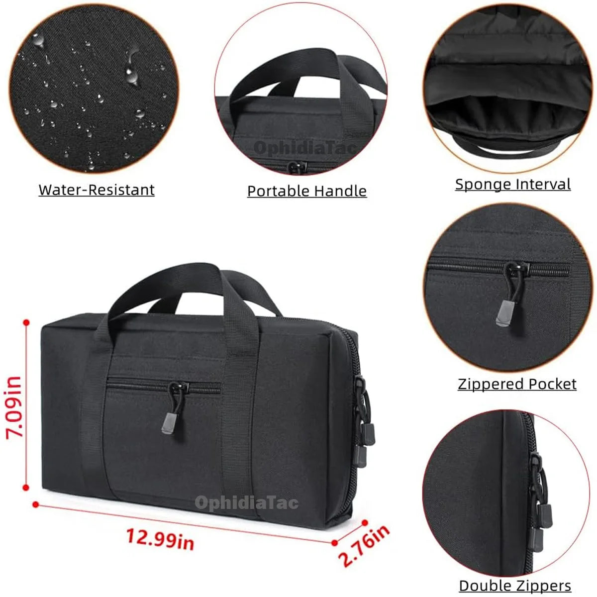 Gun Carrying Bag for Glock 17  M9 Universal Concealed Pistol Storage Bag Magazine Pouch Hunting Accessories
