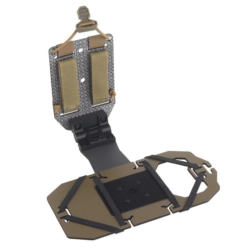 90° Rotating Foldable MOLLE Phone Holder Adjustable Elastic Mount for Large Smartphones Hunting Vest Plate Carrier Navigation