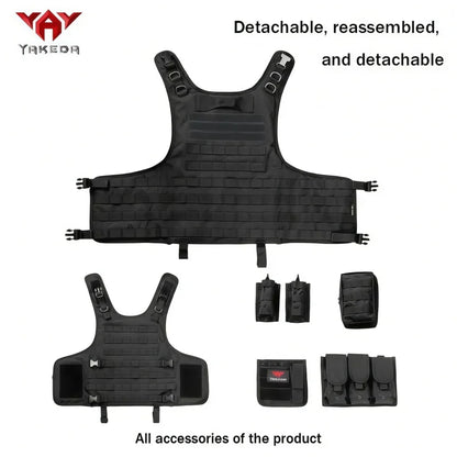 YAKEDA Multi-functional Wear-resistant Tactical Vest Outdoor Training Clothes Outdoor Equipment Protective Waistcoat