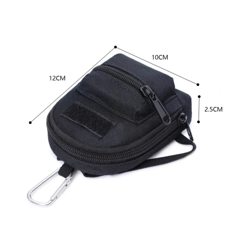 DIZETION Tactical Wallet EDC Molle Pouch Portable Key Case Outdoor Sports Coin Purse Hunting Bag Zipper Pack Multifunctional Bag