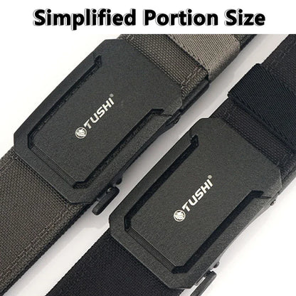 TUSHI New Military Belt for Men Sturdy Nylon Metal Automatic Buckle Police Duty Belt Tactical Outdoor Girdle IPSC Accessories