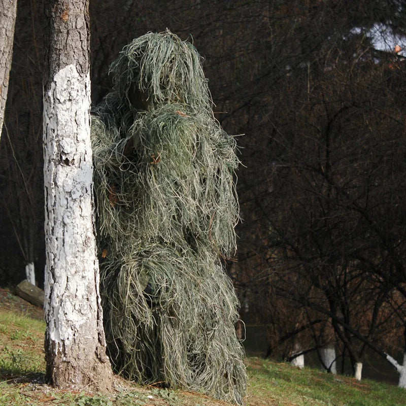 Camouflage Clothing 3D Withered Grass Ghillie Suit 5 PCS Sniper Hunting Suit Hunting Clothes Birding Suit