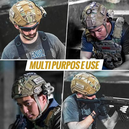 Tactical Helmet Cover Fast Helmet Multi-Camo Helmet Cover for Airsoft Helmet Paintball CS Wargame Sport Hunting Shooting Gear