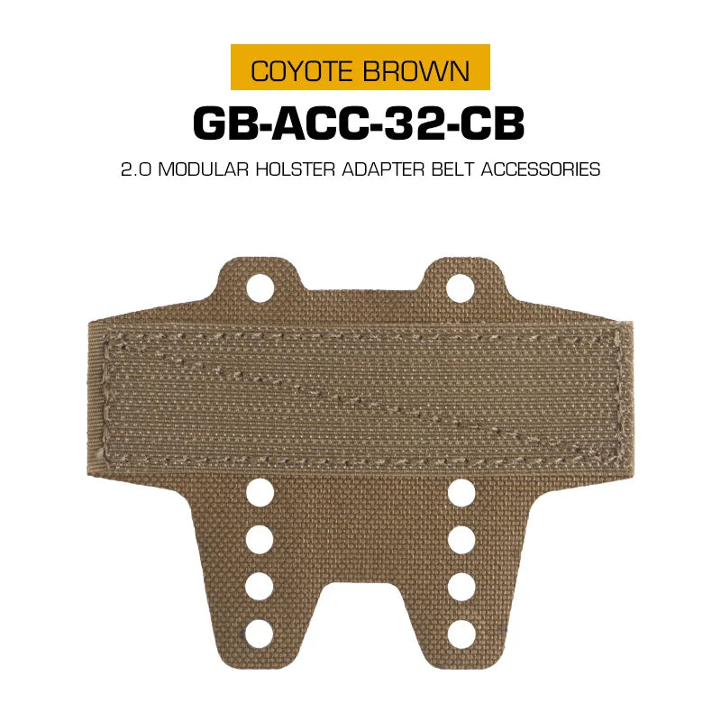 Modular Holster Mount Adapter Bridge Hook Loop Fastener for Tactical Drop Leg Platform QLS Hunting