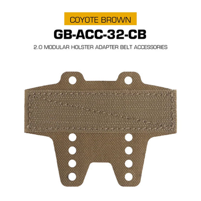 Modular Holster Mount Adapter Bridge Hook Loop Fastener for Tactical Drop Leg Platform QLS Hunting