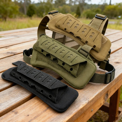 1/2PC Non-Slip Breathable Tactical Shoulder Pad Outdoor Hiking Backpack Shoulder Comfort Protector Strap Shockproof Mesh Cushion