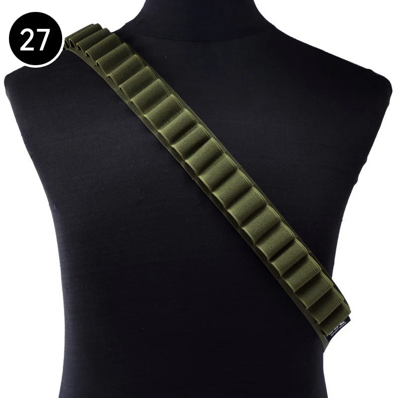 Tactical 27/30/50 Rounds Shotgun Bandolier Belt Adjustable Shotgun Shell Carrier Ammo Pouch Holder 12 Gauge Hunting Accessories
