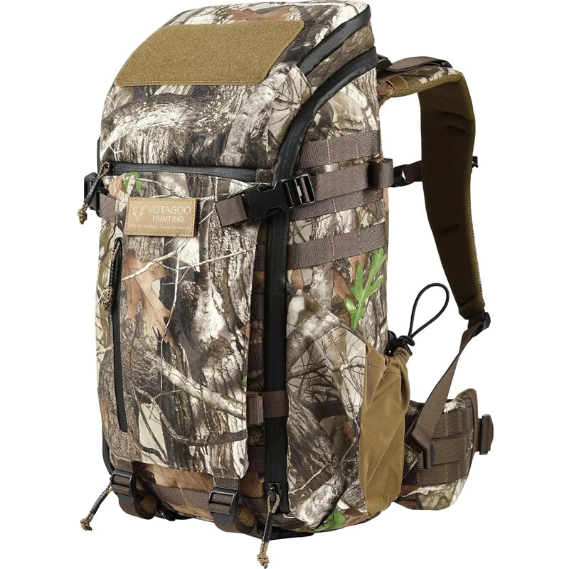 VOTAGOO Hunting Backpack with Rifle Bow Carry System Customizable Aluminum Frame 2000ci for Waterfowl Deer Hunting Outdoor