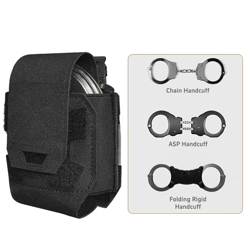 Shackles Holder Tactical Handcuffs Molle Pouch Shackles Case Universal Holster Quick Release Standard Cuffs for Vest