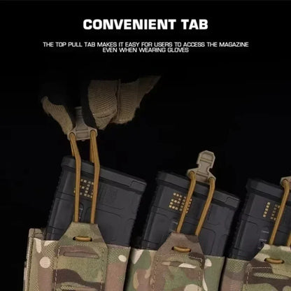 5.56/7.62mm Lightweight Triple Elastic Mag Pouch Molle Accessories Waist Bag Holster Hunting clothing accessories