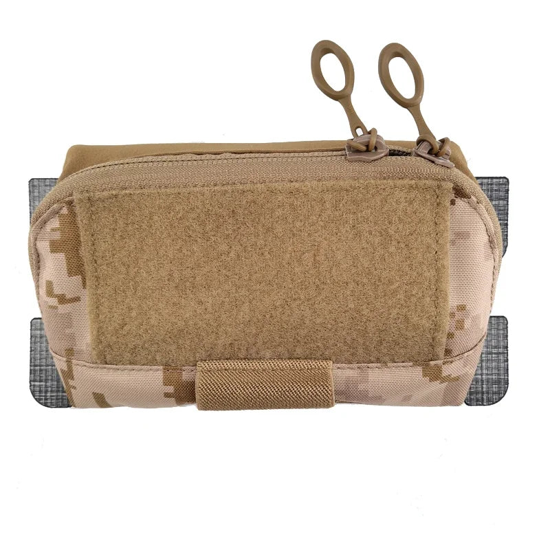 Tactical Admin Bag Vest Chest Hanging Expansion Molle Panel Map Pouch Multicam Attachment Sundry Bag