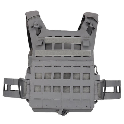 Wosport SPC Plate Carrier Lightweight MOLLE Vest Laser Cut Quick Release Shoulder Buckle Hook-and-Loop Rear Zipper for Airsoft