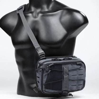 Tactical MOLLE Chest Rig Vest for Camping Hunting, Adjustable Shoulder Bag with Pouch, Outdoor Gear for Men, Fishing, Cycling 가방