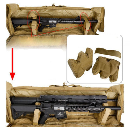 M249 Tactical Gun Bag Large Capacity Hunting Shooting Gun Case Protective Foam Pad Airsoft Double Rifles Carry Shoulder Bag Gear