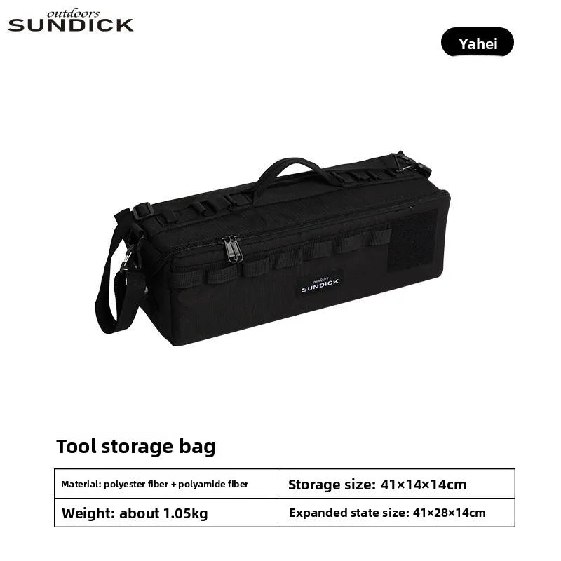 Outdoor Camping Tool Storage Bag Water‑Resistant Multi‑Compartment Hand‑shoulder Bag for Camping Hammer Stake Sundries Organizer