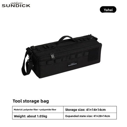 Outdoor Camping Tool Storage Bag Water‑Resistant Multi‑Compartment Hand‑shoulder Bag for Camping Hammer Stake Sundries Organizer