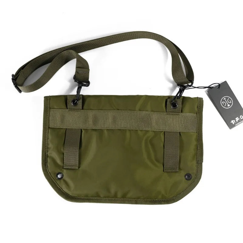 420D Nylon Tactical Crossbody Sling Bag Vintage Military Style Shoulder Bag with 3 Inner Pockets Phone Keys Daily Outdoor Travel