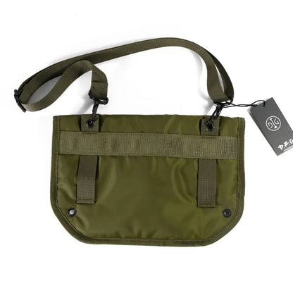420D Nylon Tactical Crossbody Sling Bag Vintage Military Style Shoulder Bag with 3 Inner Pockets Phone Keys Daily Outdoor Travel