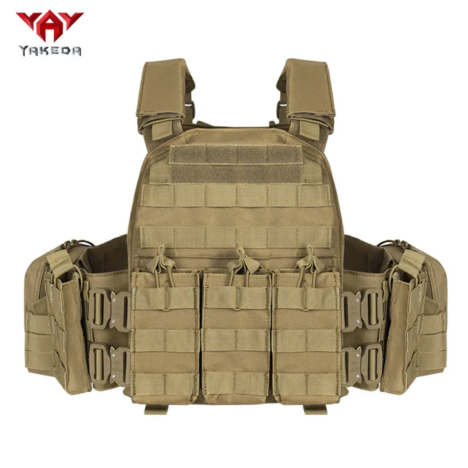 YALEDA 600D Wear-resistant Tactical Vest Training Combat Equipment Quick Release Breathable With Magazine Clip Bag Medical Pouch