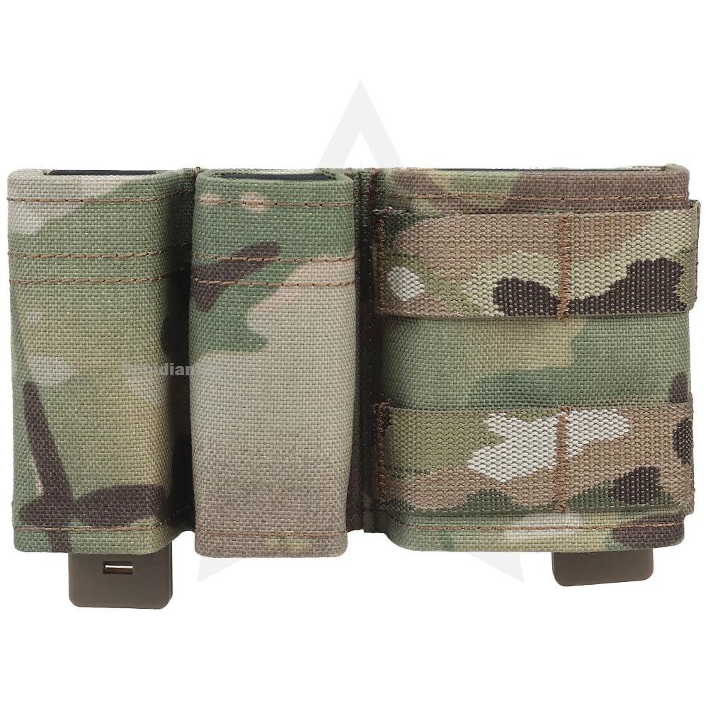 5.56 9mm 1+2 Magazine Pouch KYWI Wedge Insert Shorty MAG Bag MOLLE M4 G17 AR15 Airsoft Belt Vest Gear with Maclice Clip