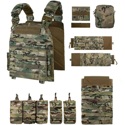 YAKEDA Chaleco Tactico Vest Outdoor Hunting Plate Carrier Quick Release Protective Adjustable Vest Airsoft