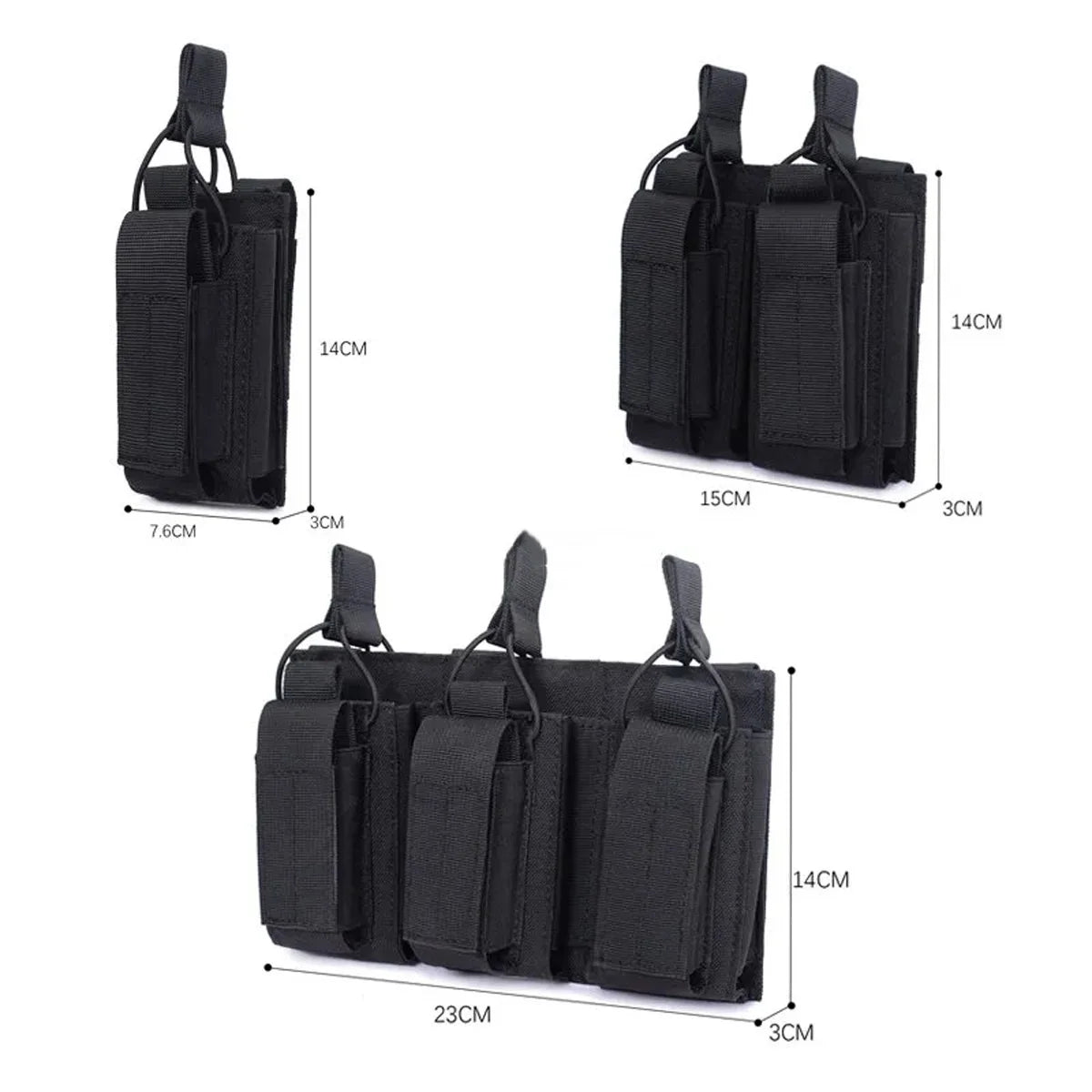 Molle Magazine Pouch Holder Open Top Single Double Triple Rifle Pistol Mag Carrier for M4 M16 AK AR M1911 9mm