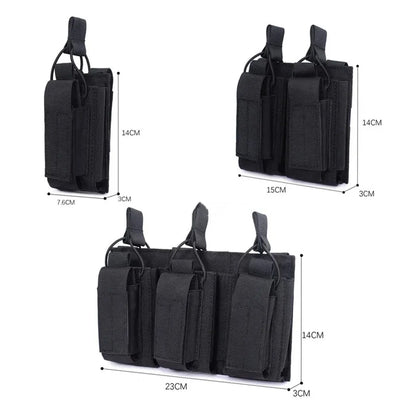 Molle Magazine Pouch Holder Open Top Single Double Triple Rifle Pistol Mag Carrier for M4 M16 AK AR M1911 9mm