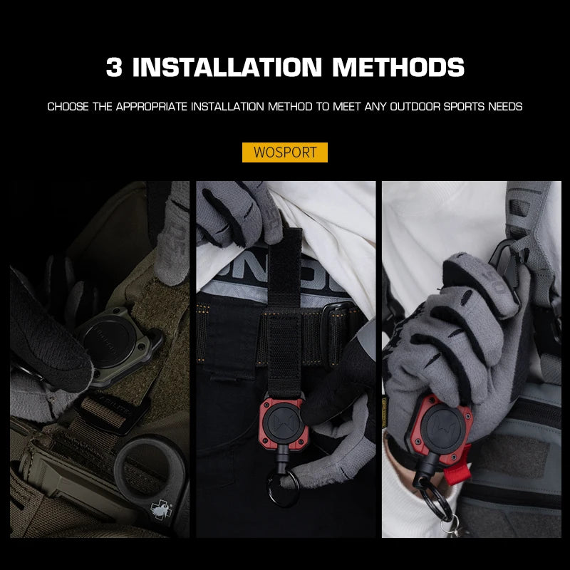 Tactical Multifunctional Retractable Rope Lightweight & Portable Hunting Airsoft Training Gear Battle Belt Plate Carrier