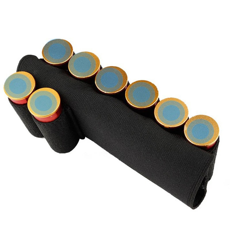 Tactical Buttstock 8 Rounds Shotgun Shell Holder Bandolier 12/20 Gauge Ammo Carrier Airsoft Rifle Hunting Accessorie