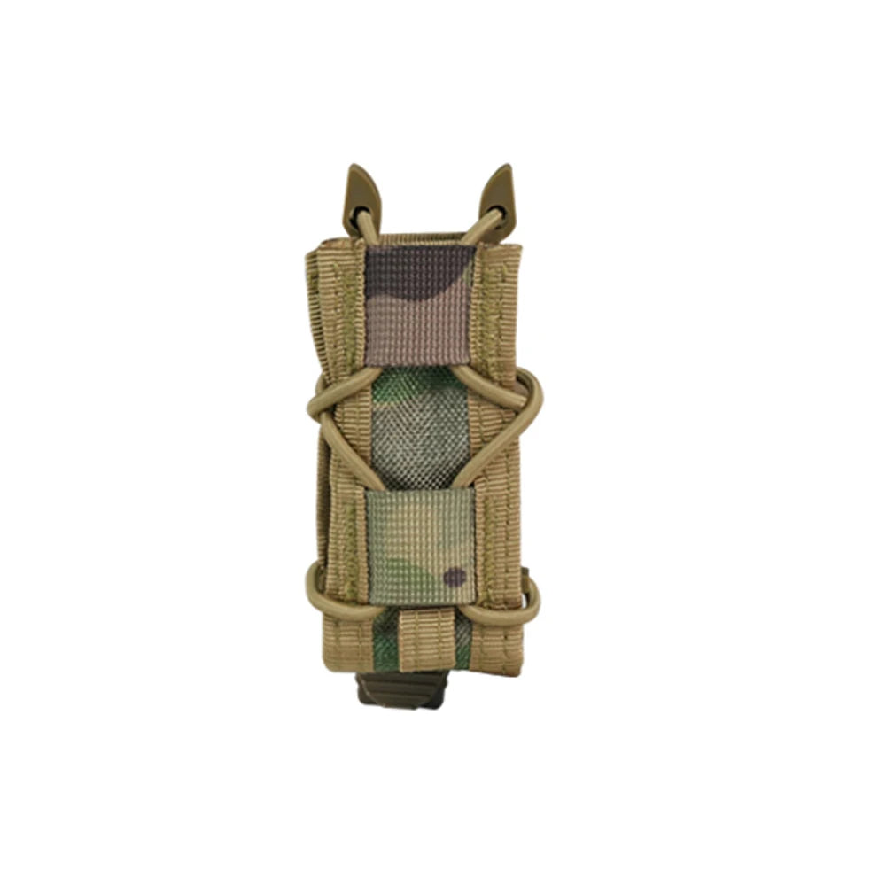 Tactical Magazine Pouch Single Mag Holster Molle Flashlight Pouches Torch Holder 9MM Pistol Magazine Pouch EDC Waist Bag