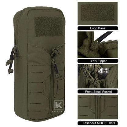 KRYDEX 500D Tactical 1L Hydration Pack MOLLE Pouch 34oz TPU Water Bladder Bag Outdoor Hiking Camping Hunting Accessories